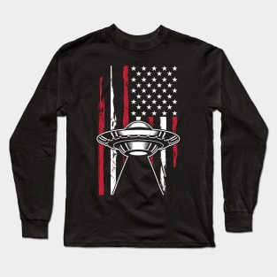 Aliens with a flag Long Sleeve T-Shirt